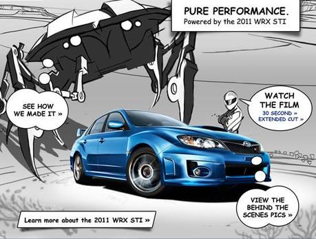 Campagne de promotion de la Subaru WRC STi