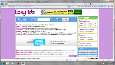 EasyPict: Redimensionner facilement et gratuitement une image en ligne.