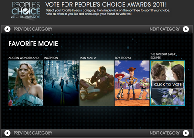 People's choice awards 2011 : Les nomminations !