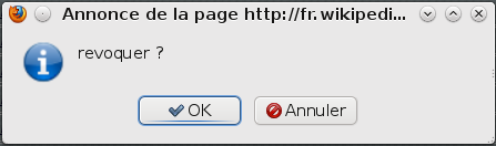 Personnalisons Wikipédia : confirmer une action