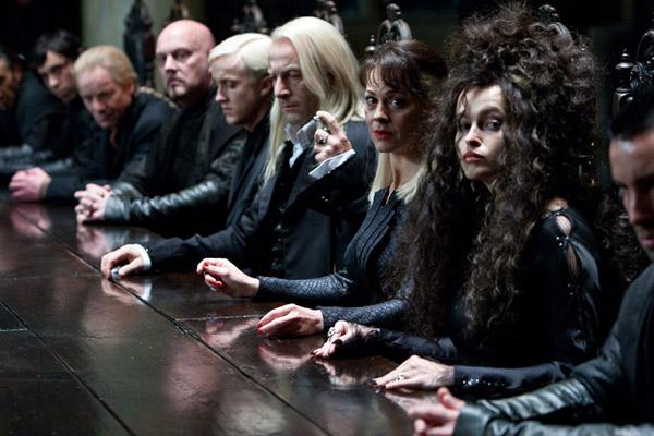 Tom Felton, Jason Isaacs, Helen McCrory et Helena Bonham Carter. Warner Bros. France