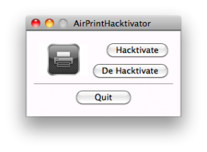 AirPrint Hacktivator : activez AirPrint sur Mac OS X 10.6.5 d’un seul clic !