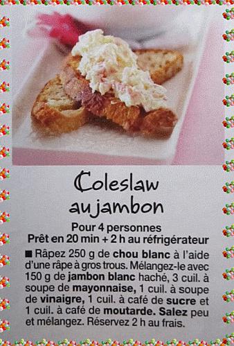 Coleslaw au jambon