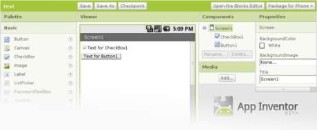 AppInventor, une application en 3 clics par la pratique