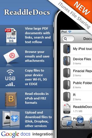 ReaddleDocs (documents/attachments viewer and file manager) – Readdle : App. Gratuites pour iPhone, iPod !