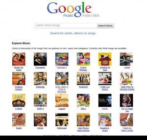 Musique : Google Lab India vous offre le catalogue Hindi