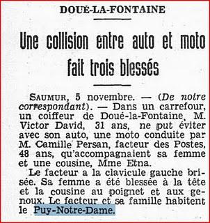 LE PUY-NOTRE-DAMELU dans L'OUEST ECLAIR