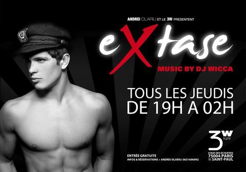 A découvrir Jeudi 18/11 : eXtase l'afterwork des garçons au 3W à Paris