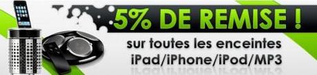 Materiel.net : 5% de remise sur les docks / enceintes iPhone / iPod / iPad