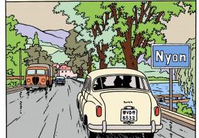 Suisse - Nyon : la belle du lac Léman se visite avec Tintin