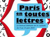 Festival Paris toutes lettres 2010 démarre aujourd'hui