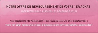 Vinobest: Votre premiere commande remboursée en bons d'achats.