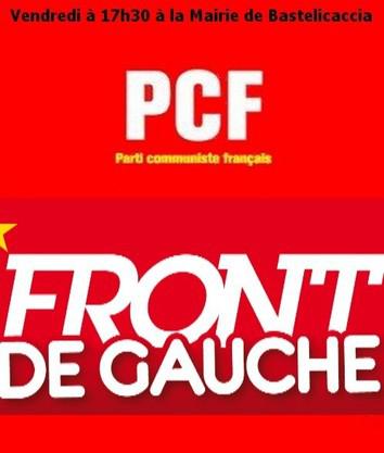 Le Front de Gauche, et les Communistes réunit ce vendredi en Mairie à Bastellicaccia pour un débat public à 17h30