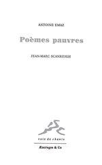 Emaz poèmes pauvres 