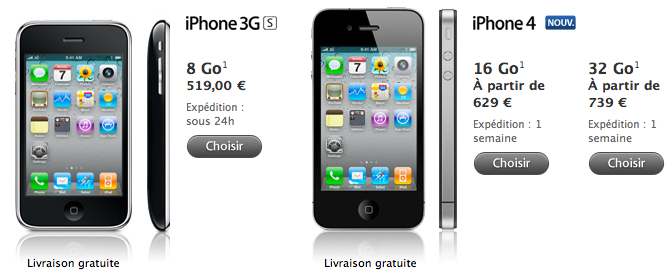 Expédition de l’Iphone 4 : une semaine…