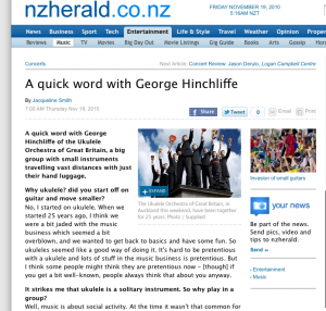 George Hinchliffe interviewé par le NZ Herald