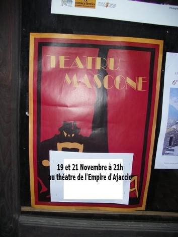 Spectacle du Teatru Mascone ce soir au théatre de l'Empire à 21h