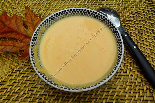 Crème de carottes à l'érable / Carrot cream soup with mapple syrup