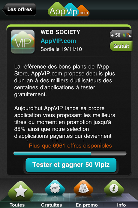 Test: AppVip sort son application iPhone