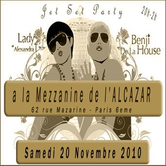 Samedi 20 novembre – Les djettes superstars Benji de la House et Alexandra T à la Mezzanine de l’Alcazar