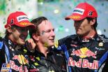 Mark Webber, Christian Horner, Sebastian Vettel