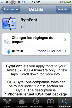 BytaFont: Changez la police de votre iphone !