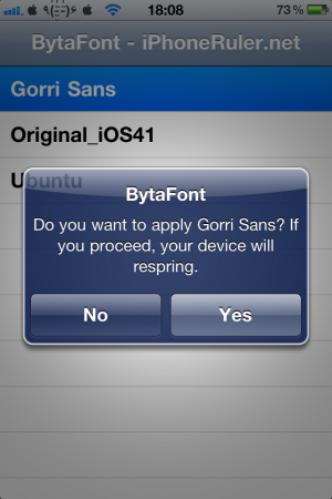 BytaFont: Changez la police de votre iphone !