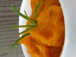 purée potiron carottes et romarin