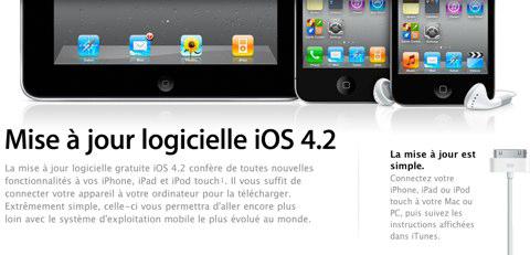 L’iOs 4.2 arrive ce soir ainsi que la possibilité de localiser son iPhone