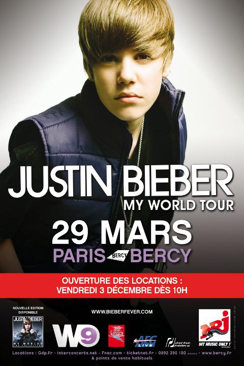 Justin Bieber à Bercy ... vente des billets dès mercredi 1er décembre