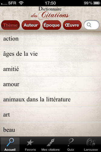 Larousse : Dictionnaire des citations, 10 licences de l’application à gagner