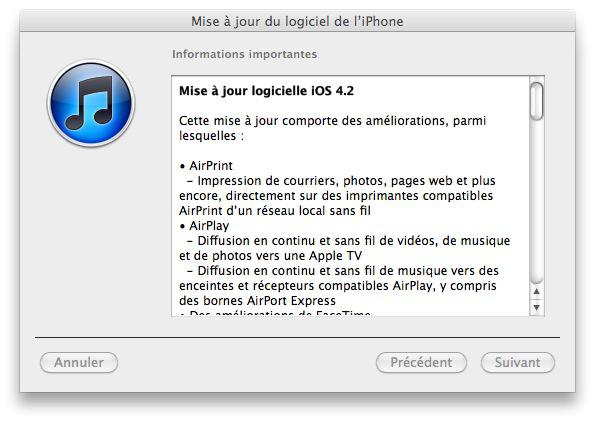 iOS 4.2 iPhone, iPod Touch et iPad disponible !