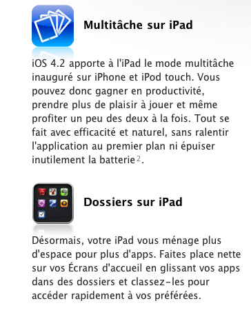 Les nouveautés de l’iOS 4.2 en images