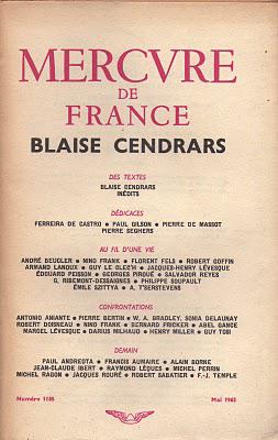 Mercure de France : Blaise Cendrars