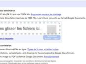 Google Documents: Glisser-déposer documents pour téléverser