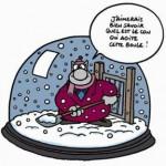 Un iPad géant dans une boule à neige !