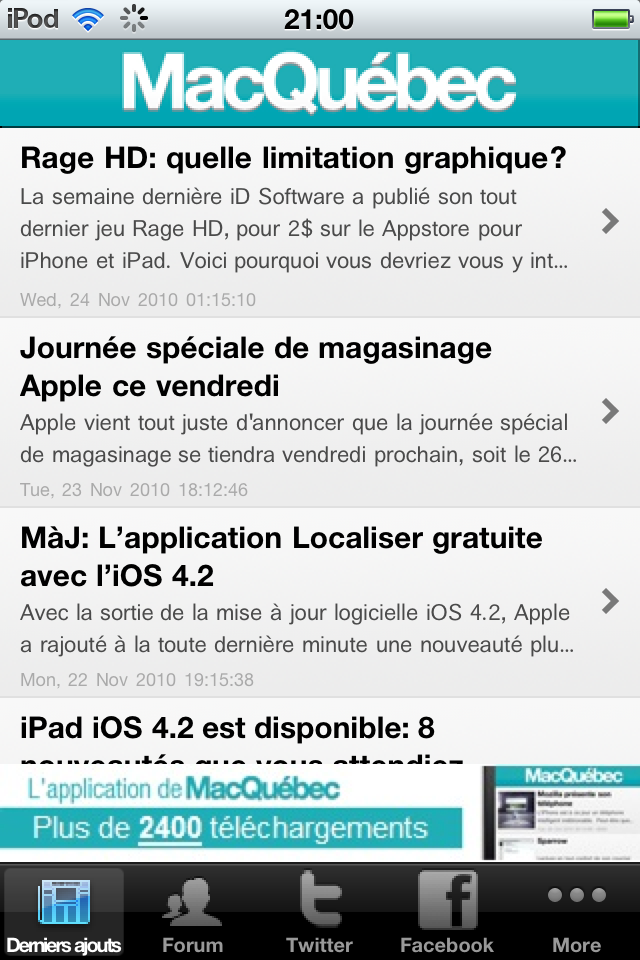 L’application iPhone de MacQuébec passe en version 1.0.2