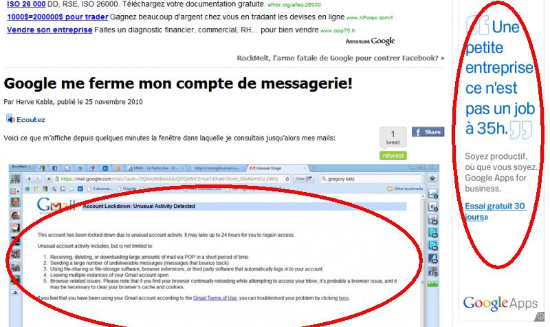 … et en plus, Google se fout de ma gueule!