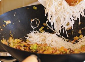 Cuisson garniture nems