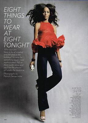 Sedene Blake dans Glamour US (déc 2010)