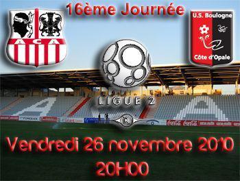 L2 / ACA : Ajaccio - Boulogne pour le compte de la 16ème journée ce soir à 20h