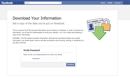 Sauvegarder toutes vos données Facebook.