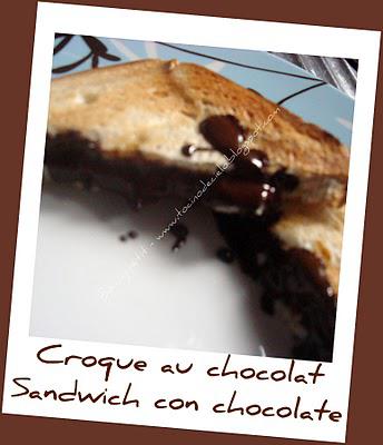 Croque au chocolat - Sandwich con chocolate