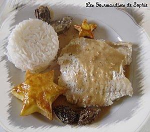 Filets de sole à la crème de morilles