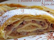 Roulé pomme-poire noix pécan, crème anglaise minute