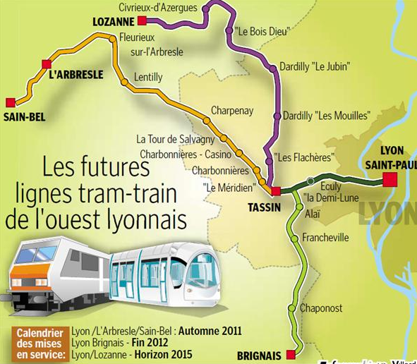 Le tram-train de l'ouest lyonnais - © Le Progrès 