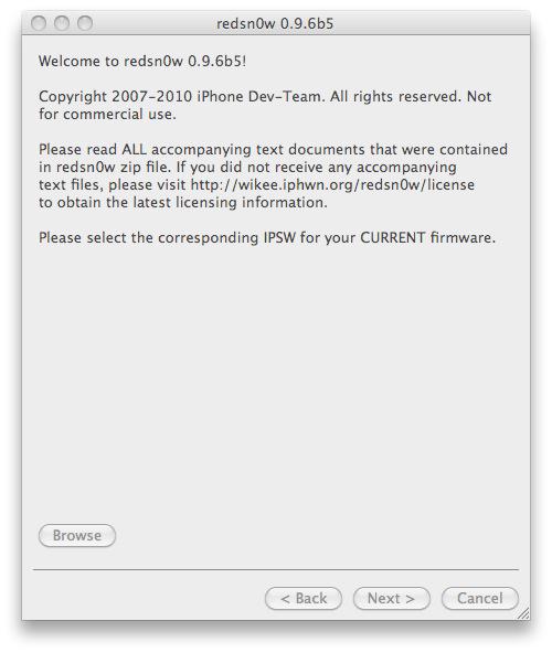 Redsn0w 0.9.6b5 disponible pour faciliter le désimlock iOS 4.2