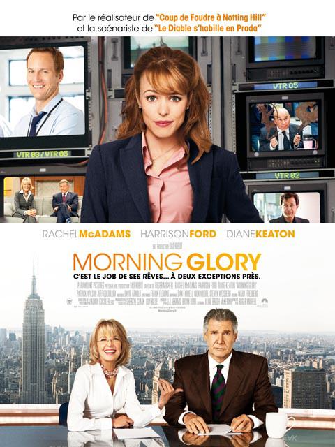 Harrison Ford, Rachel McAdams et Diane Keaton dans Morning Glory ... l'affiche française