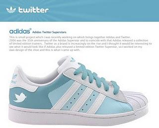 Adidas : Souliers de course Facebook et Twitter
