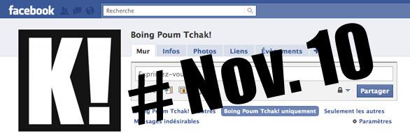 [Fr] News : En novembre sur la page Facebook de Boing Poum Tchak!